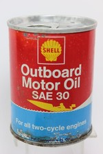 Motor fueraborda Shell de colección lata de aceite SAE 30 lancha rápida SIN ABRIR