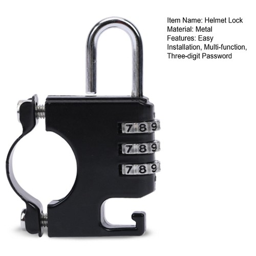1 Set Helmet Lock High Hardness Hanging Items Electric Vehicle Fixed Hook - Imagen 7 de 12