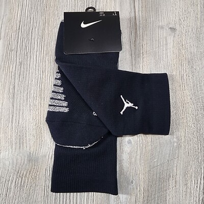 Nike Jordan Custom Calf Socks Black 1 Pair Size 12-15 XL New PSX683