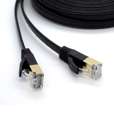 RJ45 Ethernet Kabel CAT7 flach Patchkabel Netzwerk LAN schnelles Internet 0,5m - 30m Posten