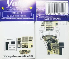 Yahu 1/48 W-3A Sokol Policja Instrument Panel for Answer kits
