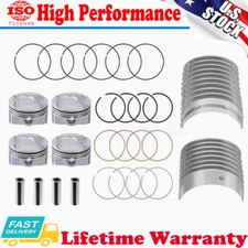 STD Piston & Rings Set + Main & Rod Bearings for Toyota Highlander 2.4L L4 2AZFE
