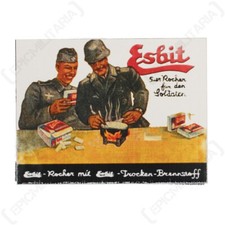 WW2 German Soldiers Esbit Box and Instructions - Reproduction Pocket Litter