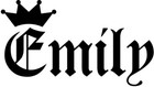 Emily Vinyl Sticker Decal Crown Name Old English - Choose Size & Color