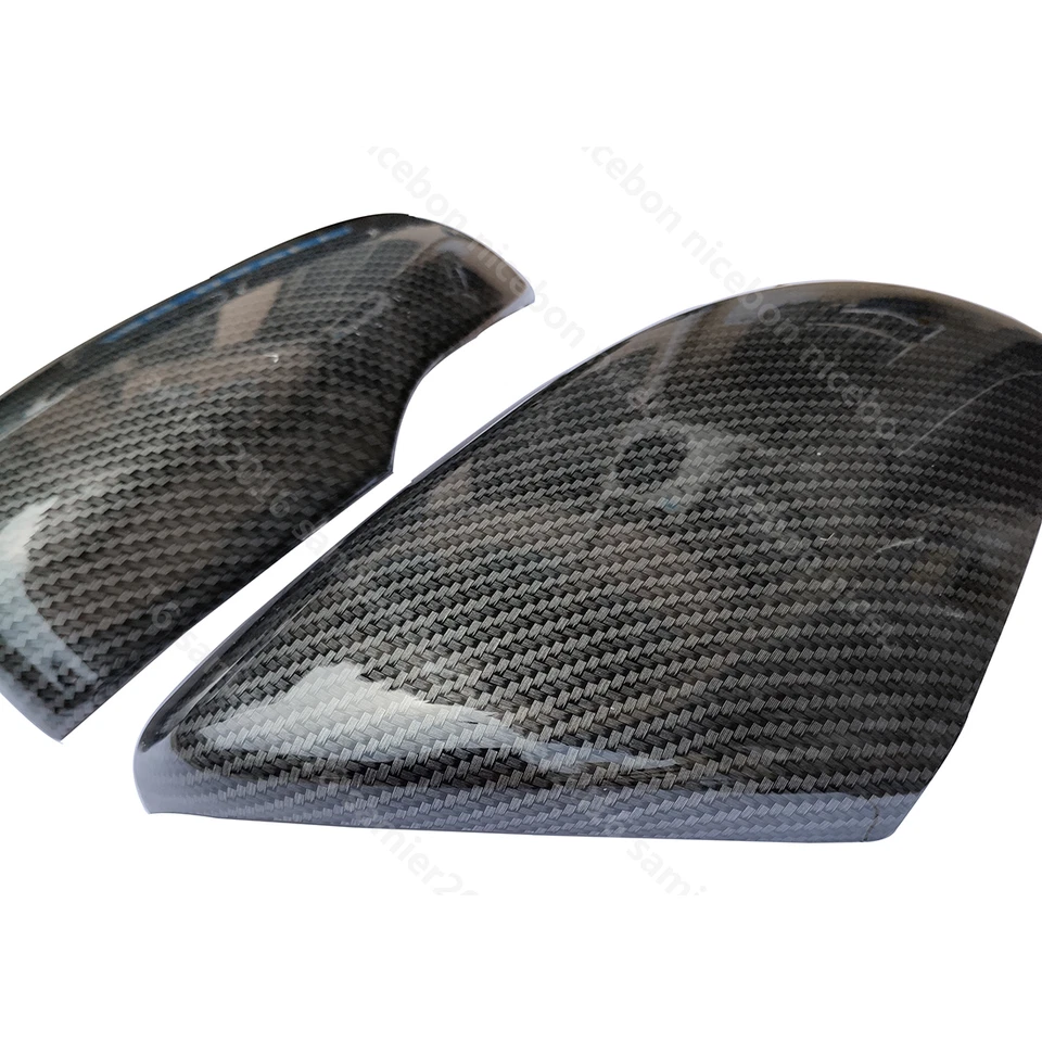 Cubierta de espejo retrovisor lateral color fibra de carbono apta para Ford Edge 2 piezas Foto 3 de 4