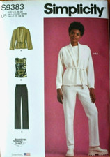 SIMPLICITY PATTERN 9383 JACKET PANTS TOP MISSES SIZES 16 18 20 22 24 UNCUT