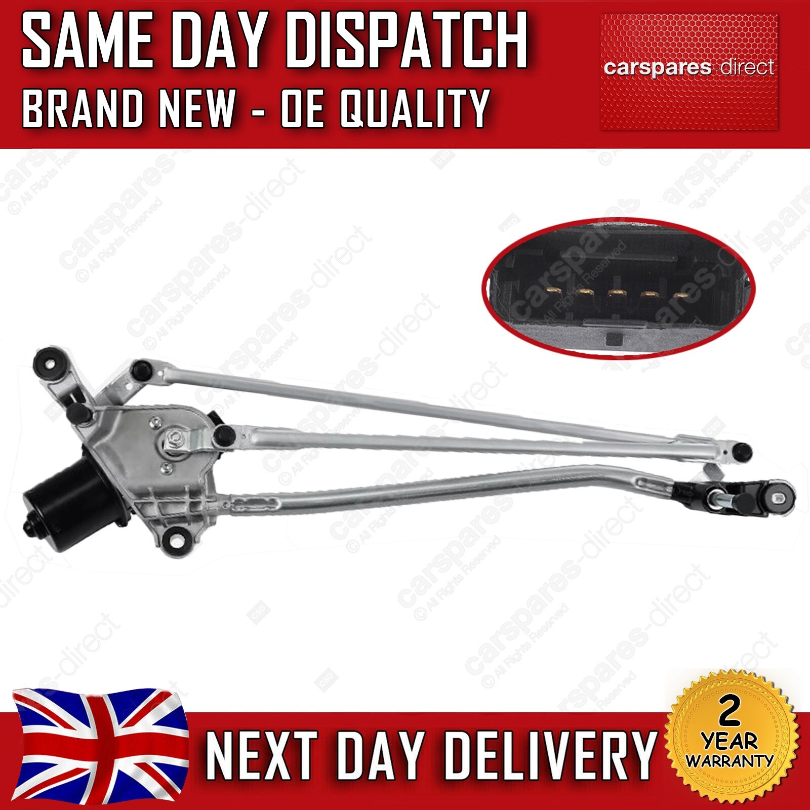FOR DACIA SANDERO / LOGAN 20122020 FRONT WINDSCREEN WIPER MOTOR & LINKAGE eBay