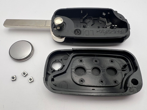 For Renault Clio Kangoo Megane Modus 3 Button Remote Flip Key Repair Kit Case - Picture 2 of 3
