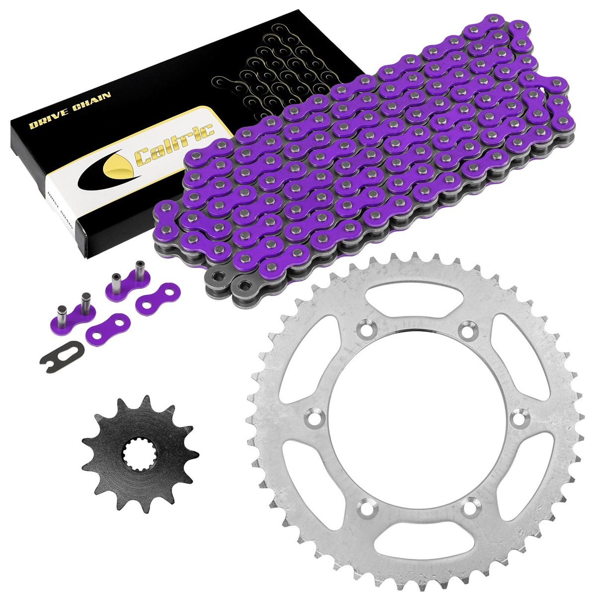 Drive Chain & Sprockets Kit For Yamaha YZ125 1999-2001 - 520-120 Chain, Steel Construction