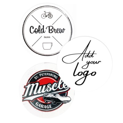 108 Pieces Matte White Custom Printed Stickers / Labels .75