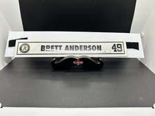 Brett Anderson Game Used Locker Room Name Plate