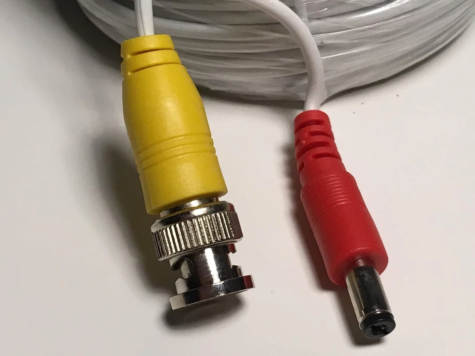 SAMSUNG BNC MALE CAMERA CABLE DUAL COAXIAL VIDEO POWER 60FT SDH-C85100BFN WHITE - Image 3 of 4