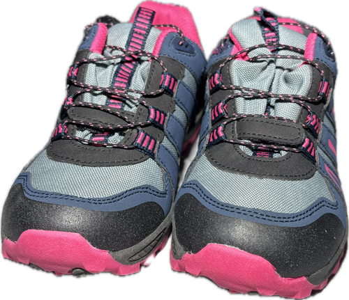 McKinley Sonnberg II AQX Jr. | Kids Pink/Blue Waterproof Hiking Boot - Picture 2 of 3