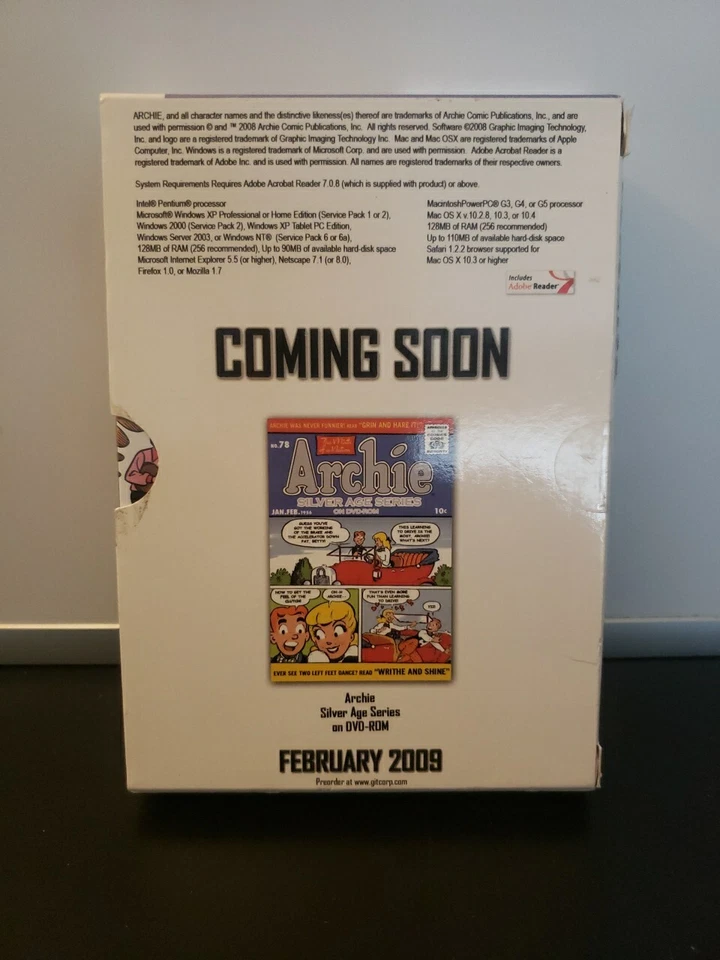 Cómics completos de Betty and Veronica: serie de la Edad de Bronce (Win/Mac) en DVD-ROM leer Foto 2 de 4