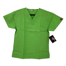NWD Dickies Everyday XS Green Scrub Top Chest Pocket RN 107295 Style 10106A