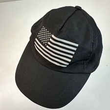 American Flag Youth Black Ball Cap Hat Adjustable Baseball