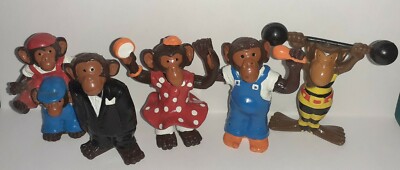 Lot De 5 Figurines Publicitaires Vintage OMO - Personnages Lessive (Kiki, Bonux, Etc.) - Occasion Collection