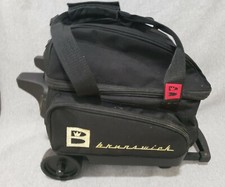 Brunswick 1 Ball Rolling Bowling Bag Retractable Handle Shoe Storage Pockets