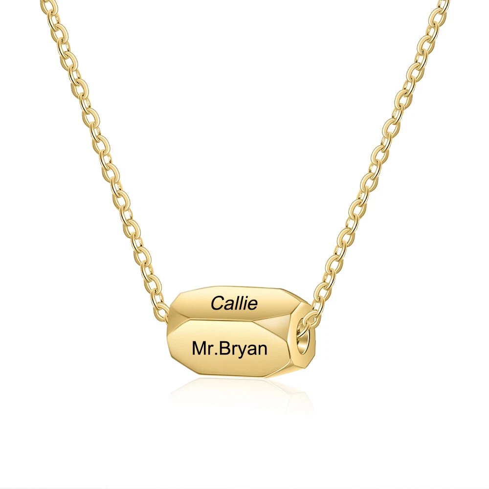 Gold name necklace for boyfriend sales