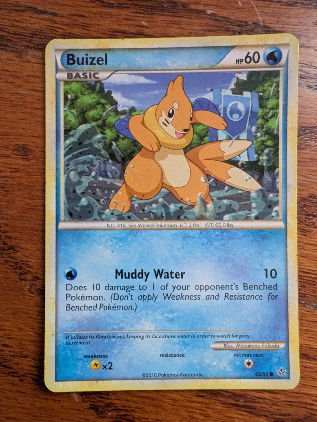 Buizel 45/95 Non-Holo Common HGSS Unleashed LP/NM Pokemon card