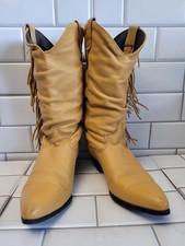 Rodeo Drive Women’s Vintage Leather Western Boot With Side Fringe Detail Color M