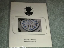NEW RARE SARA GUERMANI CROSS STITCH CHART PACK "MES COEURS" MY LOVE FRANCE