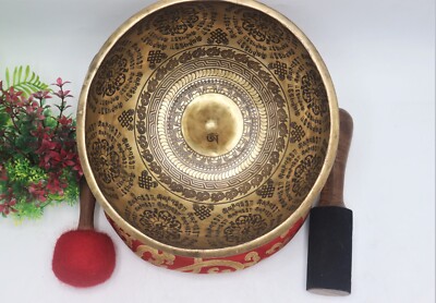 Divine Harmony with Exquisite 10-Inch Handcrafted Lingam Singing Bowl Set 