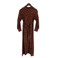 Trendyol Asos Maxi Dress Brown Animal Print Women's 40/10