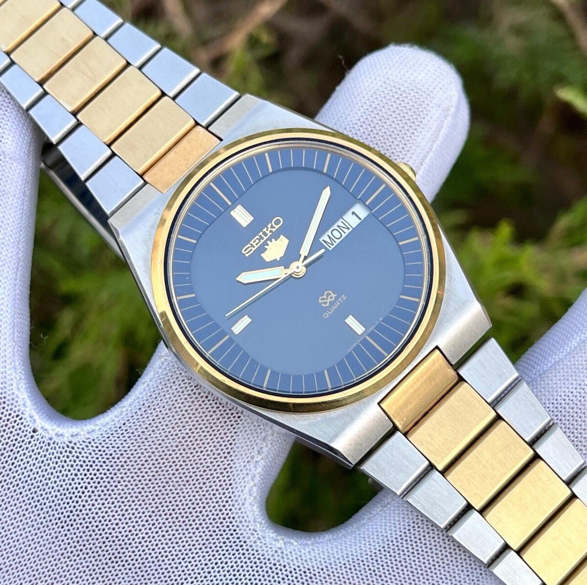 Vintage Seiko SQ 🦁 Lion Head Royal 👑 Blue 100th Vintage Seiko SQ 🦁 Lion Head Royal 👑 Blue 100th