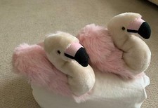 FLAMINGO SLIPPERS FLUFFY PINK Ladies Size 5/6