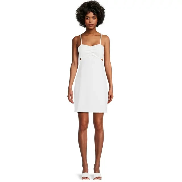 black mini dress women Women's Black Splicing Pleated Mini Dress