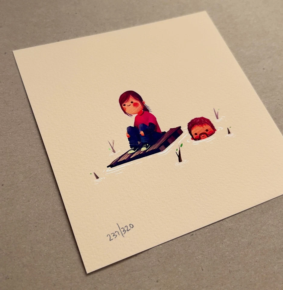 Póster Olly Moss THE LAST OF US JOEL & ELLIE HBO 5x5 Juego Mondo RARO Foto 2 de 4