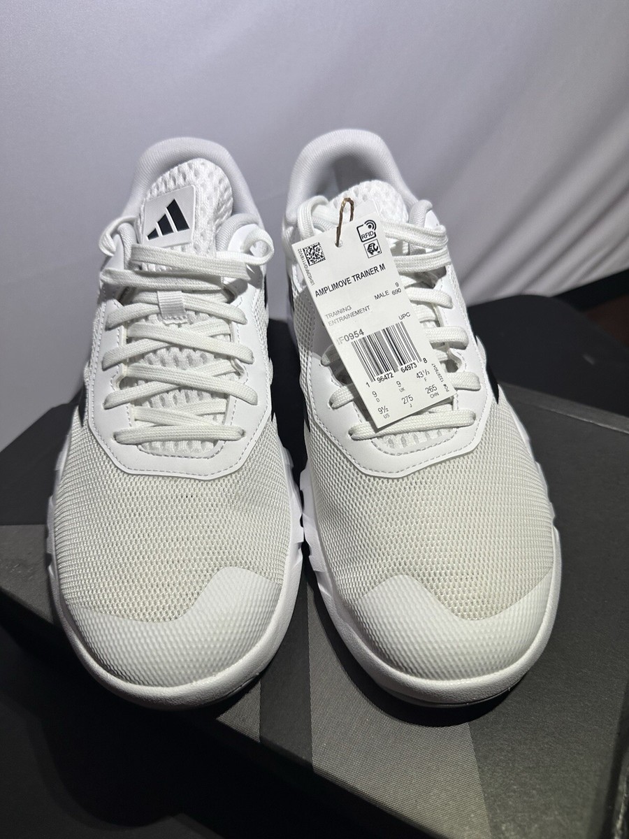 Size 9.5 - Adidas Amplimove White Black W for sale online | eBay