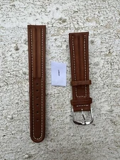 Vintage Brown Leather Watch Strap 18 mm New Old Stock #1