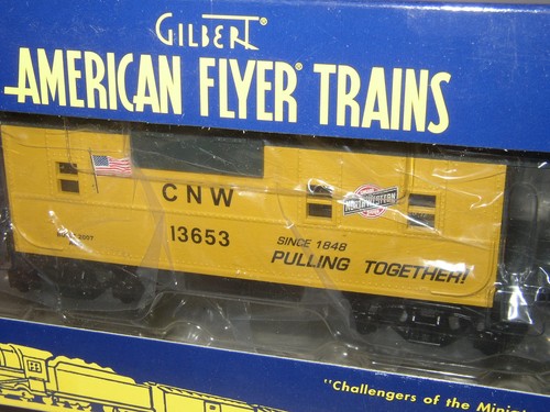 S gauge Gilbert American Flyer Lionel C&NW Extended Vision Caboose 48741 lighted - Picture 2 of 3