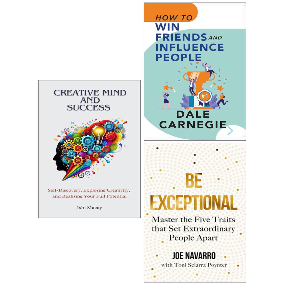 Creative Mind Success,Be Exceptional,How To Win Friends Influence  3 Books Set
