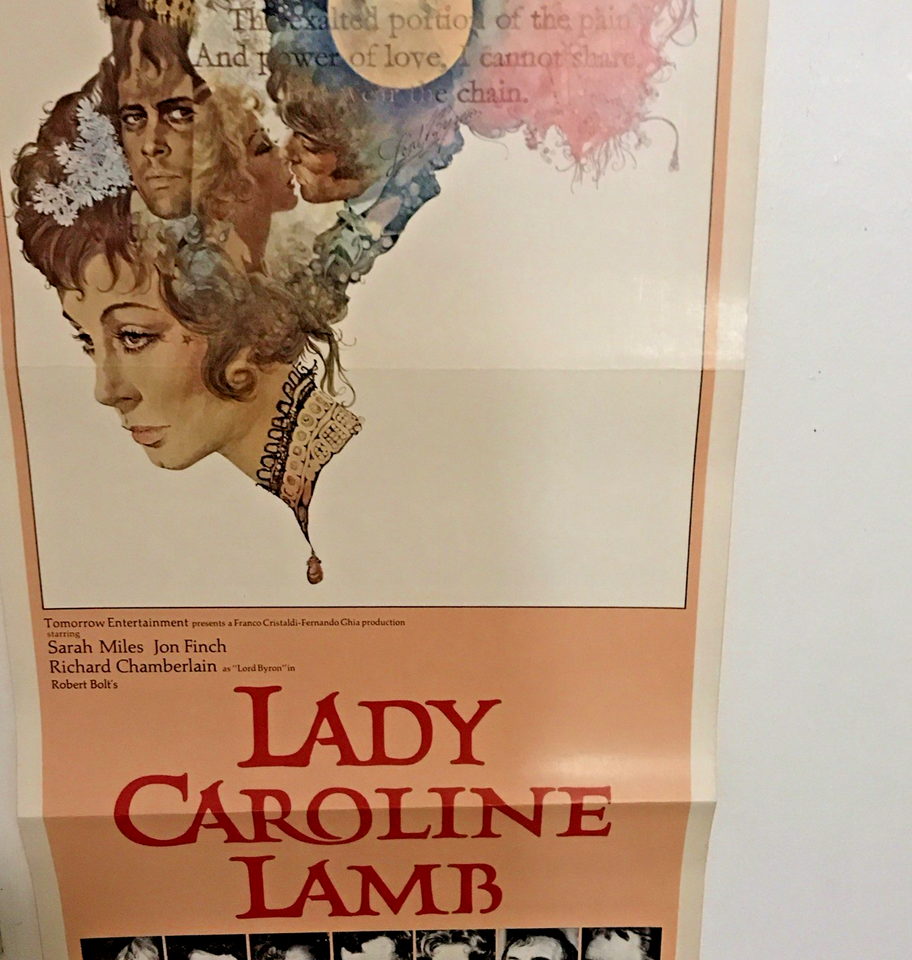 Vintage Original 1973 LADY CAROLINE LAMB Movie Poster 14 x 36 R ...