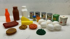 Lot of 24 Vintage Pretend Play Children  s Toy Grocery Food