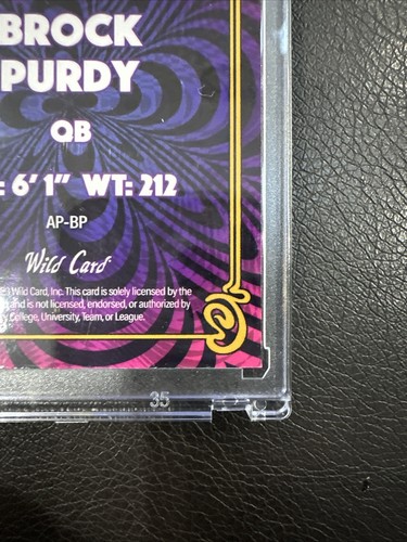 2023 Wild Card Alumination Brock Purdy Psyched ULTRA SSP #1/10 MVP? RARE 49ers - Picture 12 of 12