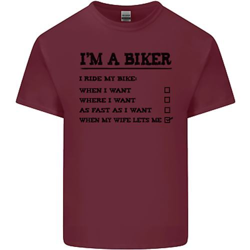 Motorrad bin ein Biker wenn meine Frau lustiges Herren Baumwolle T-Shirt Tee Oberteil - Bild 14 von 19
