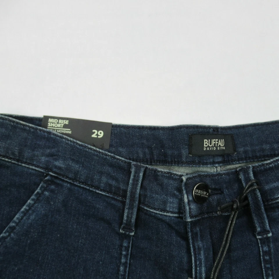 Buffalo Shorts Womens 29 Denim Mid Rise Short Blue Casual Pockets Outdoors - Image 2 of 4