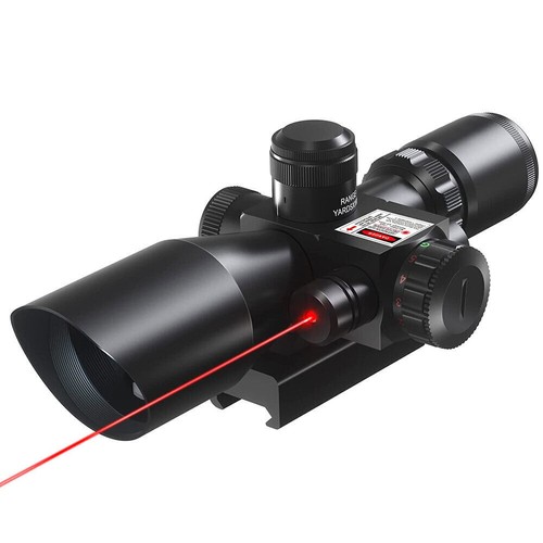 2.5-10X40/3-10X42E illuminated Mil-dot Reticle Riflescope Optics Scope&Red Laser - Picture 4 of 16