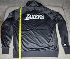 Los Angeles Lakers Majestic Track Jacket LT Large Tall Black Full Zip NBA