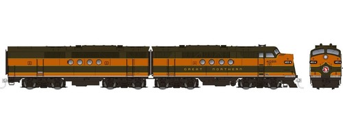 Rapido ~ Escala HO ~ EMD FT A+B ~ Great Northern #418-D + 418-C ~ DC ~ 053023 | Condition: New