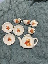Vintage Battat Child  s Little Bear Porcelain Tea Set 8 Pieces