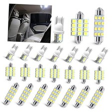 24 PCS Interior Car Lights, Dome Light Car Bulb Kit Set T10 31mm 41mm white