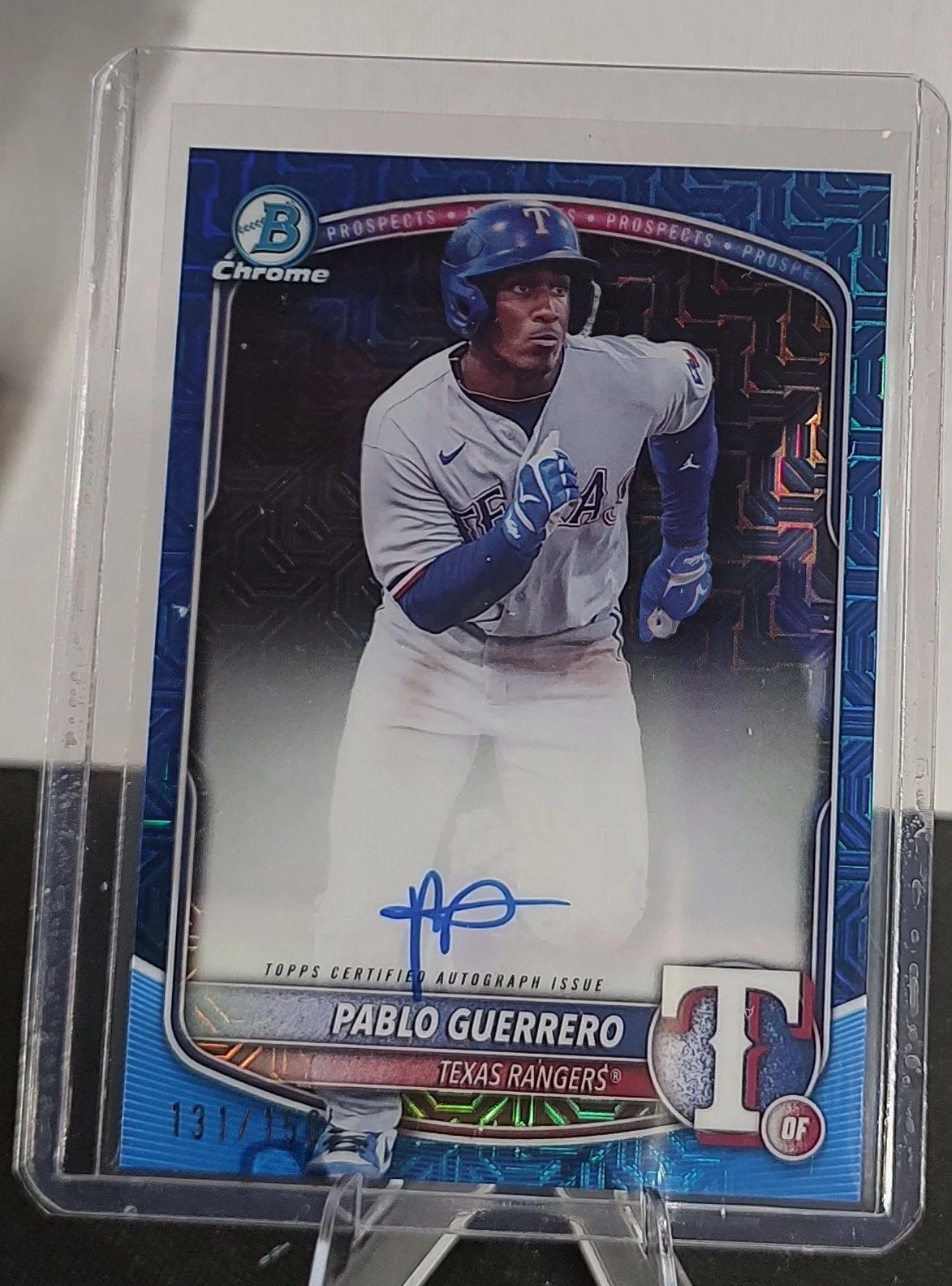 2025 Bowman - Chrome Prospect Pablo Guerrero autograph #BMA-PG Blue Mojo  /150