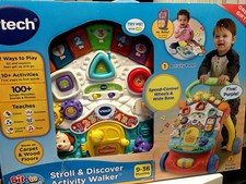 New VTech Stroll and Discover Activity Walker Sit to Stand 9-36 Months Free Ship