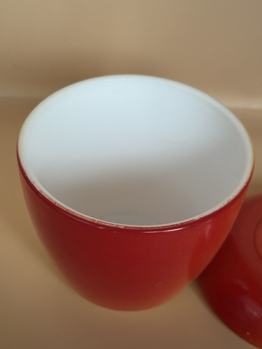 Vintage Hazel Atlas Apple Milk Glass Jam Jelly Jar With Lid 4" - Picture 3 of 3