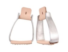 Tough 1 Stirrups Aluminum Angled Roper Lightweight Silver 57-9995